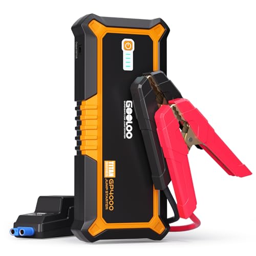 GOOLOO GP4000 Starthilfe Powerbank, 4000A Tragbares Starthilfe(Alle Benzin und Bis Zu 10L-Diesel)...