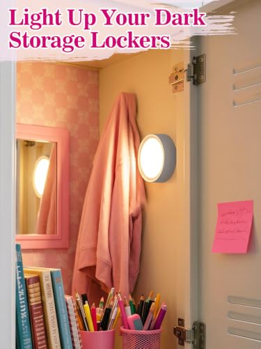 Image of Apipi Magnetic Locker Light - Timer Control LED Puck Light, Multi-Colors Changeable and Battery Powered, Easy On /Off for Locker Decoration, 1 Pc