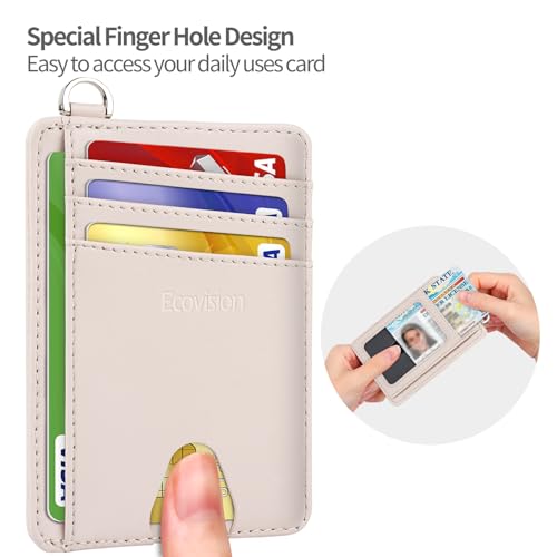 Image of Slim Minimalist Front Pocket Wallet, RFID Blocking Credit Card Holder Wallet with Detachable D-Shackle for Men Women
