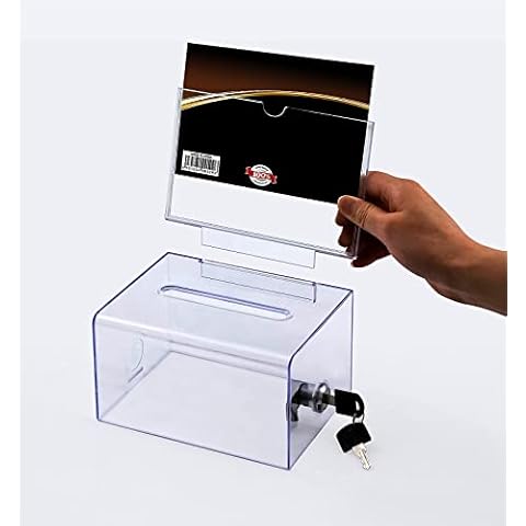 Cokvok Suggestion Box Transparent, Name Card Box Cover