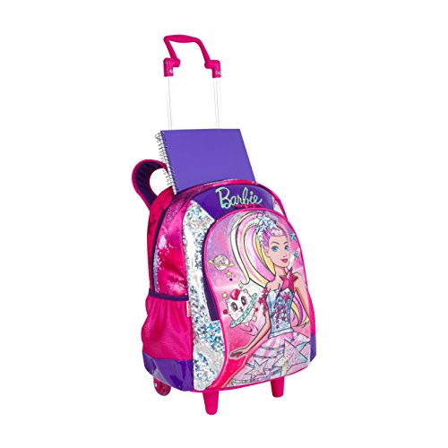 Kit Mochila Infantil Barbie Aventura nas Estrelas Sestini Lancheira Estojo Rosa