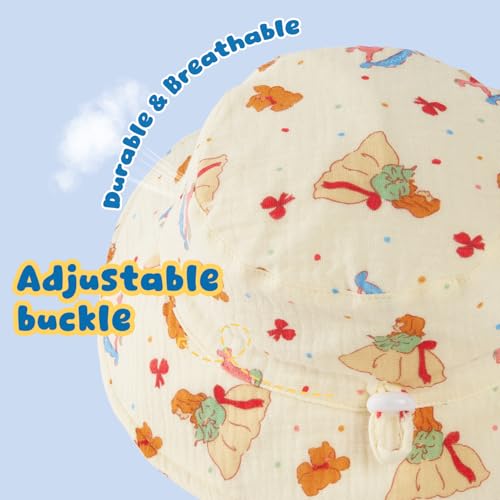 Image of Muslin Baby Sun Hat Sun Protection Baby Toddler Bucket Hats for Boys Girls