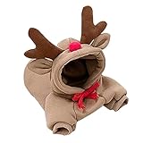 Warm Dog Winter Clothes Cute Fruit Dog Coat Hoodies Fleece Pet Dogs Costume Jacket for French Bulldog Chihuahua Ropa para Perro(Coffee,M)