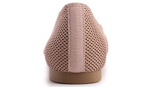 Image of FEVERSOLE Women's Woven Pointy Fashion Cutouts Breathable Knit Flat Shoes