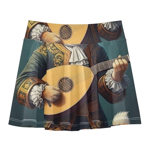 Athletic Shorts for Girls Skorts Regal Cat Funny Animal Tennis Skirts Kids Fun Cute Little Girl 3t