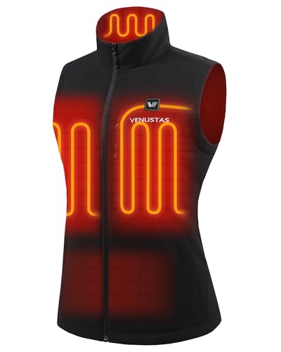 Venustas Women's Softshell Heated Vest with Battery,Lightweight Heated Golf Vest for Women