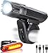 Cycle Torch SUPER BRIGHT USB Rechargeable Bike Light Shark 300 Bicycle HeadLight- USB TAIL LIGHT Included- 300 Lumens LED Front Light, Fits ALL Bikes, Quick Release Flashlight Set (Black)