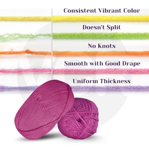 Image of VCR Dark Magenta Yarn, 100 Grams Hank, 190 Meters Length, Acrylic Ball for Crochet and Knitting, Soft Crosia Threads, Pack of 1 Yarn, Suitable for DIY Crafts