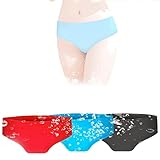 LVLUOKJ Parte Inferior de Bikini de Silicona, Traje de baño, Trajes de baño for Mujer, bañador, Bragas de período Menstrual antifugas de Silicona elástica Impermeable