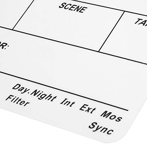 Claqueta de sonido transparente para hacer películas y videos profesionales PAV1 7