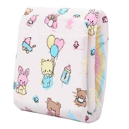 Image of Littleforbig Adult Printed Diaper 2 Pieces - Baby Cuties (X-Large 48 inch-56 inch)
