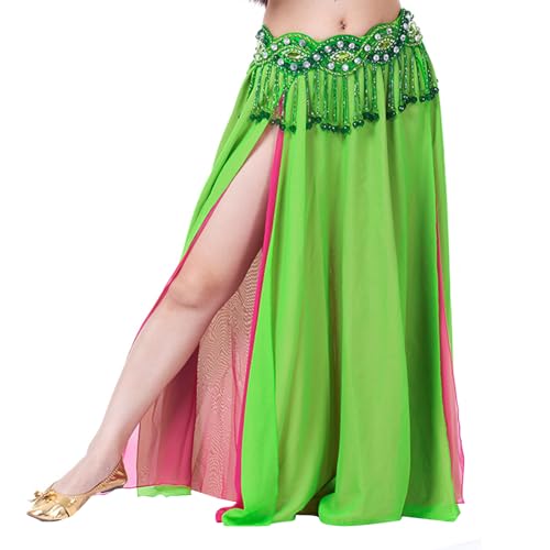 Costume de danse du ventre pour femmes avec jupe fendue pour spectacle