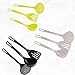 Set de tres utensilios de cocina nylon. Accesorios de cocina, espátula cocina espumadera cocina y cazo cocina. Imprescindible en tu cocina. Diferentes colores. (blanco roto)