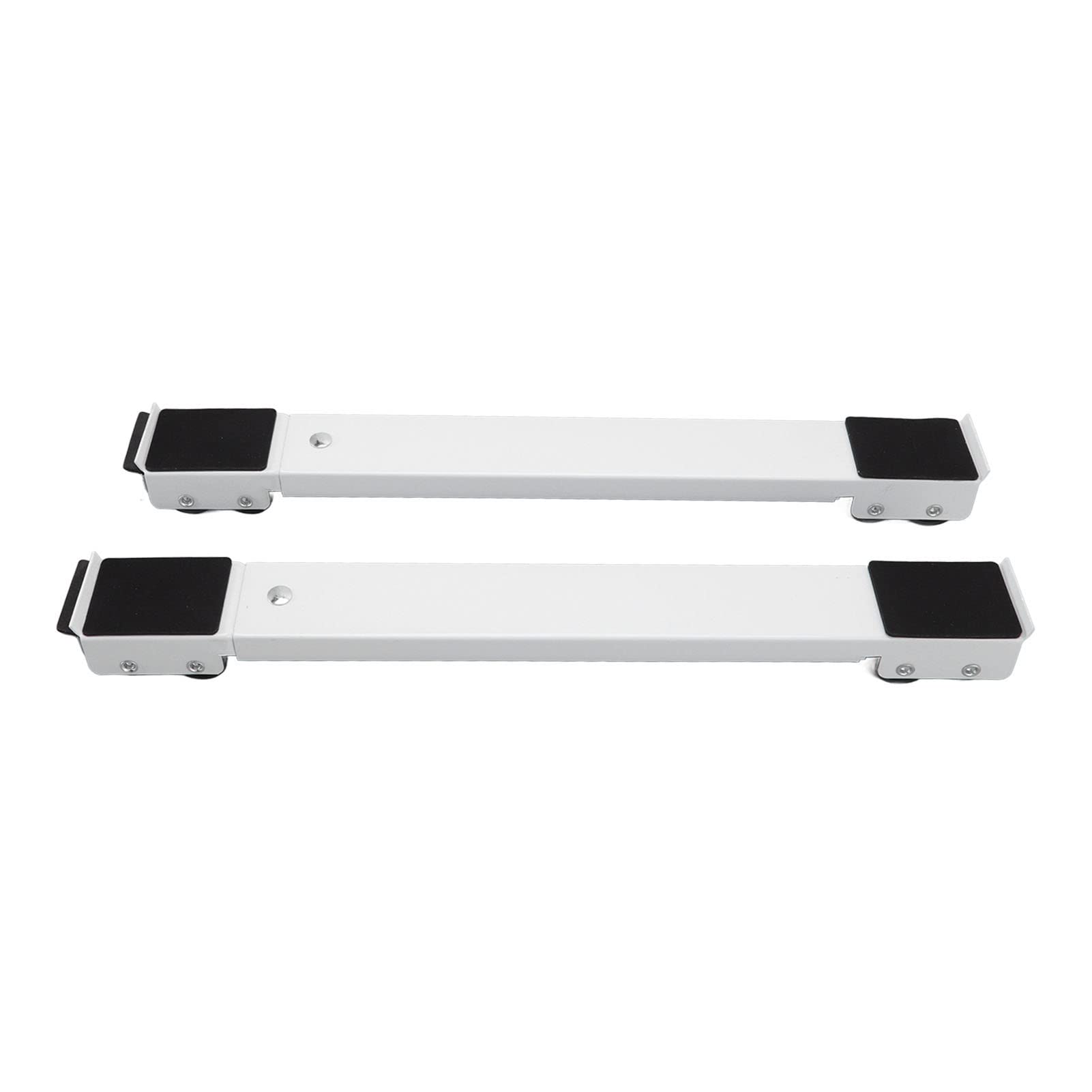2 Juegos de Ruedas de Rodillos Móviles para Muebles, Rodillos para Electrodomésticos de Servicio Pesado que Incluyen Estantes Móviles con Almohadillas Auxiliares, para Lavadoras,(Blanco)