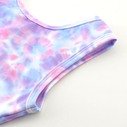 HOZIY Gymnastics Leotards for Girls with Shorts Biketards Dance Tumbling Outfits Matching Scrunchies 1-12 Years Old