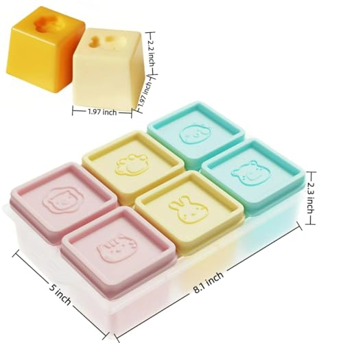 Molde de silicona para cubitos de hielo grandes 6 piezas miniatura 2