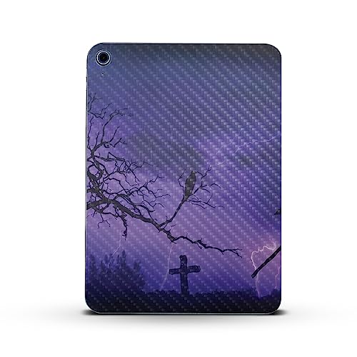 Image of MightySkins Carbon Fiber Skin Compatible with Apple iPad 10.9 inch 10th Gen (2022) Full Wrap Kit - Mystic Reaper | Protective, Durable Textured Carbon Fiber Finish | Easy to Apply | Made in The USA