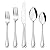 40-Piece Silverware Set, HaWare Stainless Steel Flatware Service for 8, Pearled Edge Tableware Cutlery Include Knife/Fork/Spoon, Beading Eating Utensil for Home, Mirror Polished, Dishwasher Safe