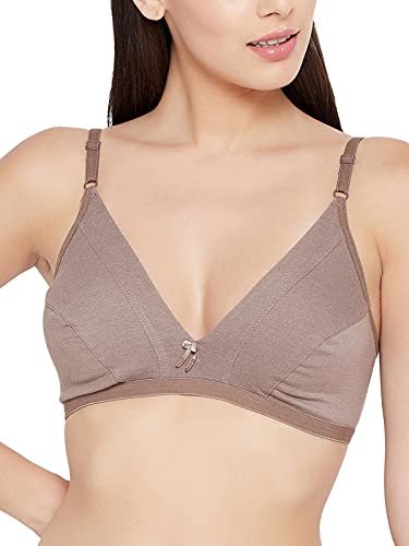 Image of Clovia Women Cotton Plunge Non-Padded Bra