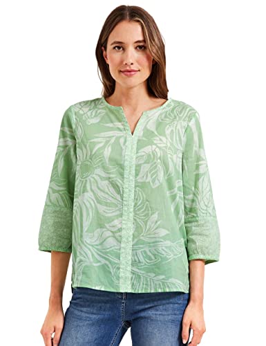CECIL Damen B343974 Tunika Floral, Fresh salvia Green, X-Large