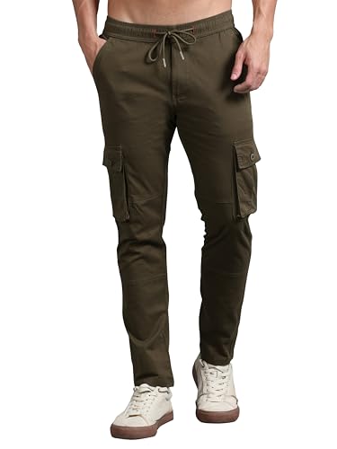Image of Miraan Men's Regular Fit Mid Rise Cargo Pant