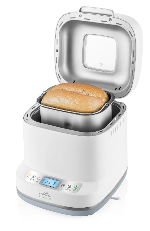 ETA Brotbackautomat Crustica I mit Direktantrieb & 12 Programmen I Riemenlose GearDrive-Technologie I 3 Brotgrößen I Krustenbräunung, Joghurt & Marmelade I BPA-frei I 550 W