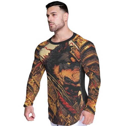 Desantiago Compression Shirt 4-Way Stretch Construction, Jiu Jitsu Rash Guard Men Long Sleeve4