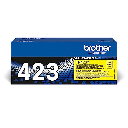 Toner Brother TN423 jaune haute capacité pour imprimante laser de bureau