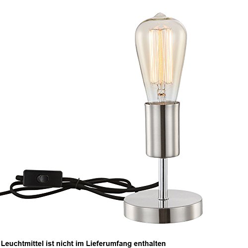 Preisvergleich Produktbild Globo T11 "Noel-Tabelle Lampe, Glas / plastic-p Retro Shinny Black