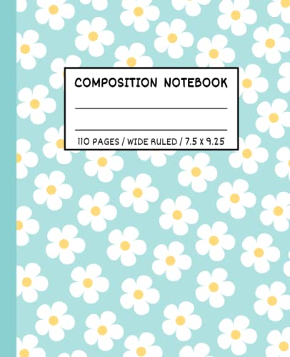 Pastel Composition Notebook Wide Ruled: Cute Composition Notebooks Wide Rule For Teen Girls | Aesthetic Notebook | Students School Supplies