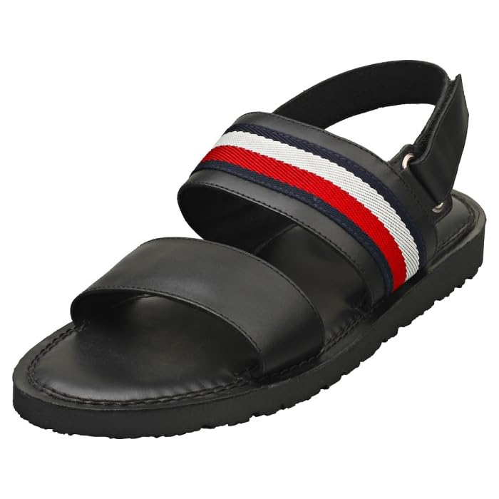 Tommy Hilfiger Core Hilfiger LTH Fm0fm05009 Sandalia con Tiras para Hombre, Black, 40 EU