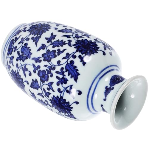 ARTIBETTER Antique Blue and White Ceramic Vase Chinese Style Tabletop