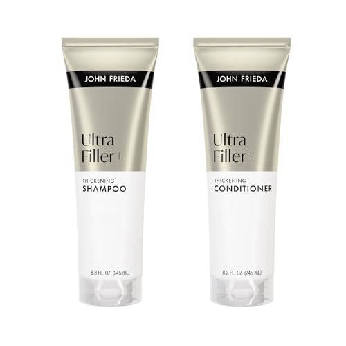 John Frieda ULTRAfiller+ Thickening Shampoo and Conditioner Set, Hair Thickening Conditioner and Shampoo for Fine Hair, 8.3 Fl Oz, Pack of 2