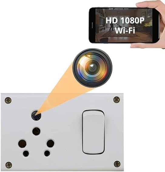 JASOOS Single Port Switch Board Socket Camera with Audio & Video Recorder/1080p HD Video Quality with Motion Detection/ 32GB Inbuilt Memory/Suitable for Home and Office