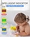 b&h Duck Rechargeable Baby Bath Thermometer - Fast Temperature Reading, Digital Water Thermometer for Bathtub and Room, Safety Infant Floating Bath Toy, Baby Bath Essentials