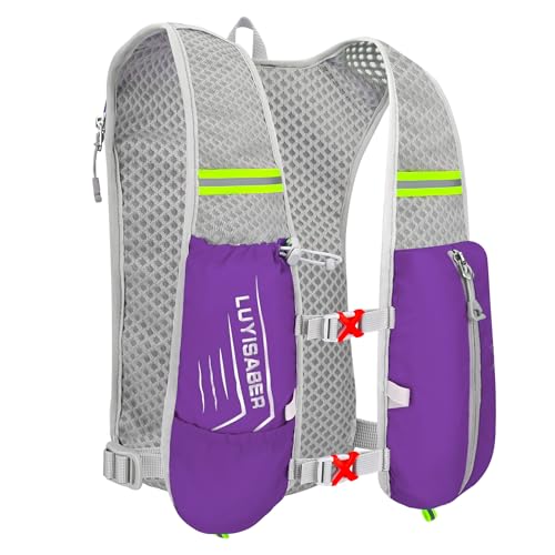 Tumeyser Zaino Idratazione Running, Leggero per Uomo e Donna - Adatto per Trail, Ciclismo, Maratona, Corsa, Sci e Altri Sport All'Aria Aperta - Porpora
