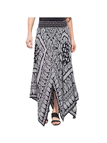 Bila Womens Boho Handkerchief Long Skirt