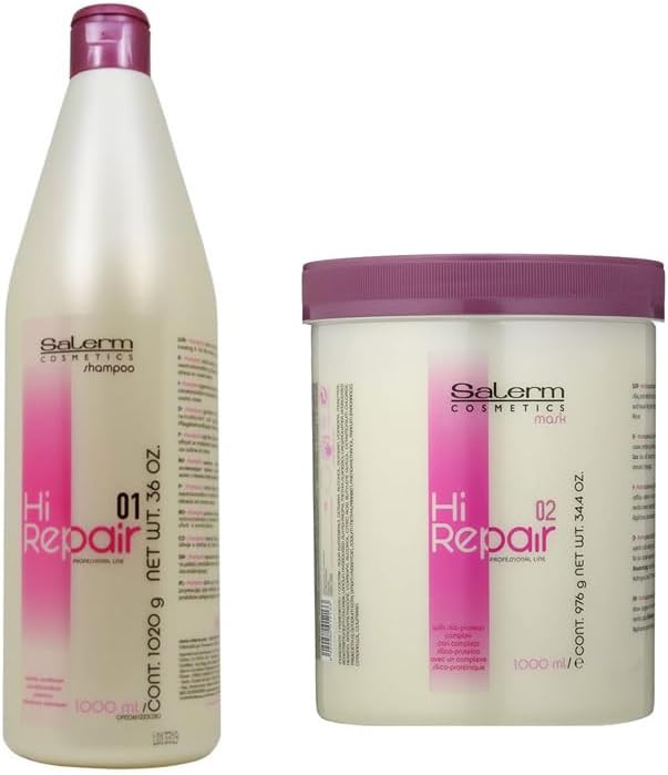 Salerm Hi Repair Shampoo and Repair Mask Combo Set