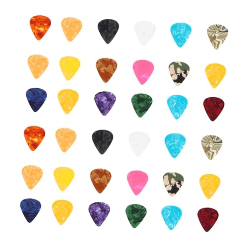 HOODANCOS 40 piezas Púas para Guitarra Abs de Accesorios para Guitarra Acústica y Eléctrica Diseño...