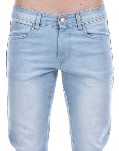 Image of Numero Uno Men's Grey Low Rise Skinny Fit Sustainable Jeans