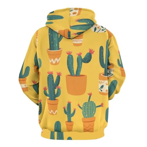 Sweatshirt pullover cactus de dessin animé manches longues pour l'automne - 4