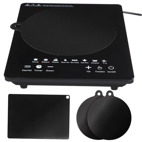LOORGVEL 4 Piezas Protector para Placa de Inducción de Resistente al Calor Alfombrillas de Silicona Antideslizantes y Manchas para Cocina Múltiple Adaptable Diferentes Ollas y Sartenes