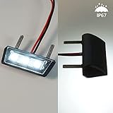 Alto brillo: las luces de matrícula Mini LED con 3 SMD de alto rendimiento de 1 W de brillo extra alto se pueden atornillar universalmente para motocicletas / motocicletas de cuatro ruedas / automóviles / remolques, etc.