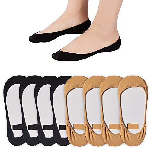 8 Pairs No Show Liner Socks Womens, Low Cut Non Slip Socks Hidden Socks For Flats #TOP4