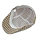 Julpsk Fashion Spring Plaid Newsboy Cap Adjustable Gatsby Driving Ivy Flat Hat for Outdoor Golf Blue