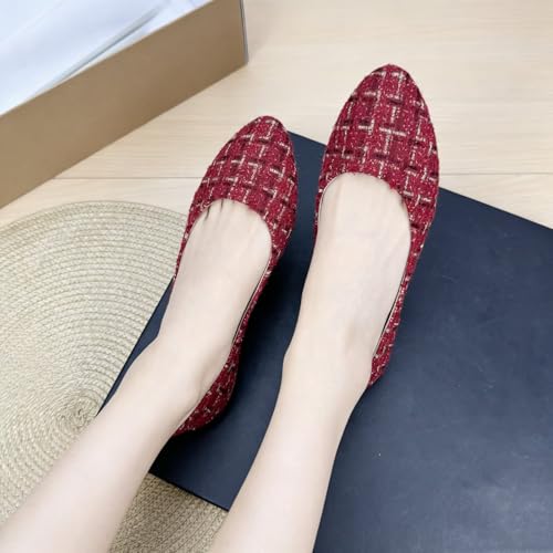 Image of Dear Time Women's Flats Pointed Toe Comfortable Dressy Multicolored Slip On Loafer Flats for Work