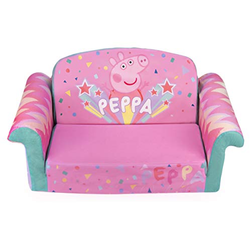 Marshmallow Furniture, Children's 2-in-1 Flip Open Foam Sofa, Peppa Pig, by Spin Master