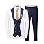 Navy Blue and White