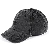 Distressed Baseball Cap for Men Women Vintage Washed Distressed Baseball Hat Unisex Sports Cap Black