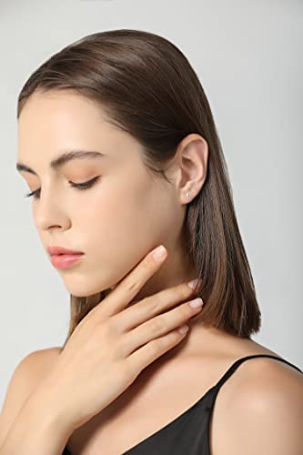 Fosir 8 Pairs Tiny Cartilage Stud Earrings For Women Men Flatback Earrings Stainless Steel Cubic Zirconia Earrings Set, 20G, Gold Silver Black Rose Gold #TOP5